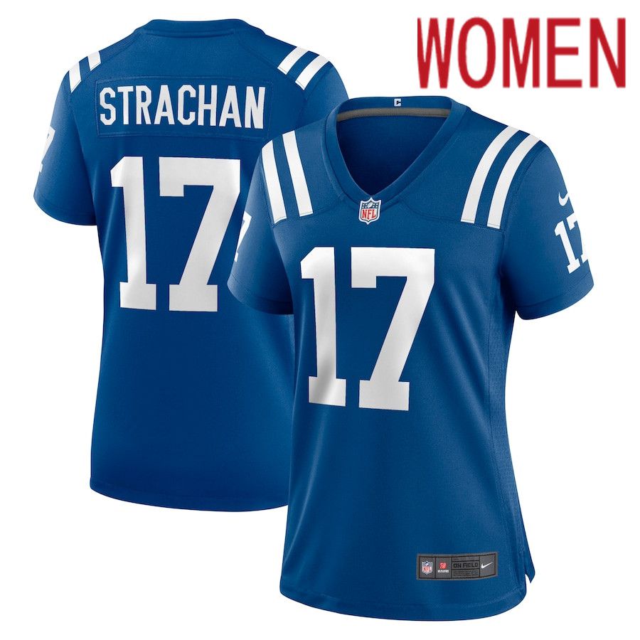 Women Indianapolis Colts #17 Mike Strachan Nike Royal Game NFL Jersey